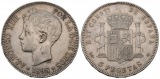 22,5 g Feinsilber. Alfonso XIII. (1886 - 1931)