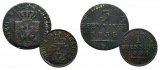 Altdeutschland; 2 Kleinmünzen 1858/1856