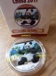 China Panda 10 Yuan 2017 - BU - FARBE .999 Ag in original Kapsel