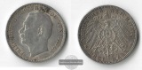 Kaiserreich, Baden  3 Mark  1908 G  Friedrich II. 1907-1918  F...