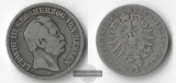 Kaiserreich, Hessen 2 Mark 1877 H Ludwig III Grosherzog von He...