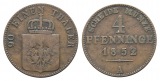 Brandenburg-Preußen, 4 Pfennig 1852 A