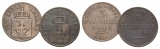 Brandenburg-Preußen, 2 x 3 Pfennig 1847/46 A