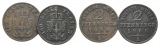 Brandenburg-Preußen, 2 x 2 Pfennige  1859/60 A