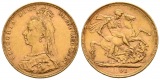 7,32 g Feingold. Victoria (1837 - 1901) Jubiläumsbüste mit W...