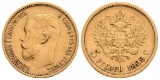 3,87 g Feingold. Zar Nikolaus II. (1894 - 1917)