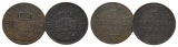 Brandenburg-Preußen, 2 x 3 Pfennige 1849/51 A