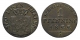 Brandenburg-Preußen, 1 Pfennig  1822 A