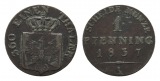 Brandenburg-Preußen, 1 Pfennig  1837 A