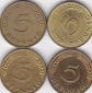 5 Pfennig Kursmünzensatz 1966, DFGJ komplett