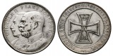 Linnartz 1. Weltkrieg versilberte Bronzemedaille 1914 (M&W) a....