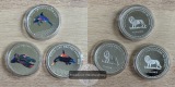 Kongo 3x 10 Francs 2003 Wildlife Protection FM-Frankfurt  Fein...