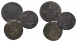 Altdeutschland; 3 Kleinmünzen