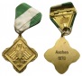 Aschen; tragbare Schützenmedaille 1970 am Band, vergoldet, 21...