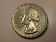 E27 USA  1/4 Dollar 1964 D in Silber in ss (VF)  Originalbilder