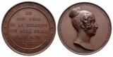 Linnartz BELGIEN, Bronzemed. 1850, Louise d´Orleans, 50,3 mm,...