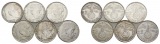 Drittes Reich, 5 Münzen zu je 2 Mark