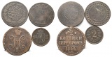 Ausland; 4 Stück Kleinmünzen