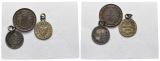 Altdeutschland, 3 Kleinmünzen, 2 gehenkelt