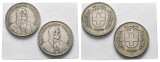 Schweiz; 2 Kleinmünzen (5 Franken 1932/33)