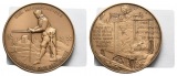 Bergbaumedaille; o.J. Bronze, 74 g, Ø 60 mm