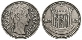 38 mm / 20,8 g Feinsilber. Kopf des Augustus / Mars-Ultor-Tempel