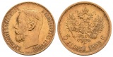 3,87 g Feingold. Zar Nikolaus II. (1894 - 1917)