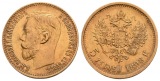 3,87 g Feingold. Zar Nikolaus II. (1894 - 1917)