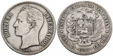 22,5 g Feinsilber. Simón Bolívar