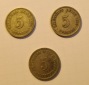 Lot 3x 5 Pfennig