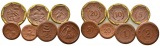 Sachsensatz, 20 Pfenning - 20 Mark 1921, 7 Porzellanmünzen