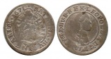 Ungarn 6 Krajczar 1671 Silber