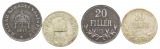 Ungarn, 2 Kleinmünzen 1917/1915