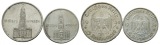 Drittes Reich, 5 Reichsmark 1934 / 2 Reichsmark 1934