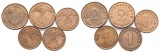 Drittes Reich, 2 Pfenning 1938/1939 - 1 Pfennig 1939, 5 Kleinm...