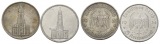 Drittes Reich, 5 Reichsmark 1935/1934, 2 Kleinmünzen