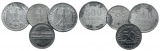 Weimarer Republik, 4 Kleinmünzen 1922/1923, Aluminium