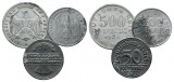 Weimarer Republik, 3 Kleinmünzen 1921/1923, Aluminium