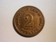 F10  KR  2 Pfennig 1908 A in ss, geputzt  Originalbilder