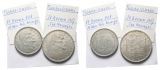 Tschechoslowakai; 2 Münzen 1928/1937