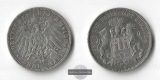 Hamburg, Kaiserreich  3 Mark    1910 J    FM-Frankfurt     Fei...