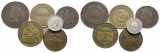 Ausland; 6 Kleinmünzen 1856/1872/1921/1909/1944/1893