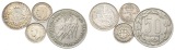 Ausland; 4 Kleinmünzen 1918/1924/1940/1961