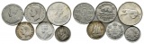 Canada; 6 Kleinmünzen 1917-1967