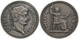 38 mm / 21 g Feinsilber. Kaiser Tiberius Vorbild Denar Typ Tri...