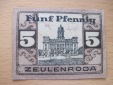 Notgeld Geldschein Inflationsgeld 5 Pfennige Stadtgemeinde Zeu...