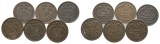 Österreich-Ungarn; 6 Kleinmünzen 1899-1911