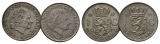 Niederlande; 2 Stück 1 Gulden, 1957/1958