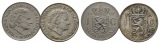 Niederlande; 2 Stück 1 Gulden, 1965/1967