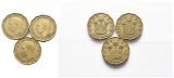 England; 3 Kleinmünzen 1942/1944/1945